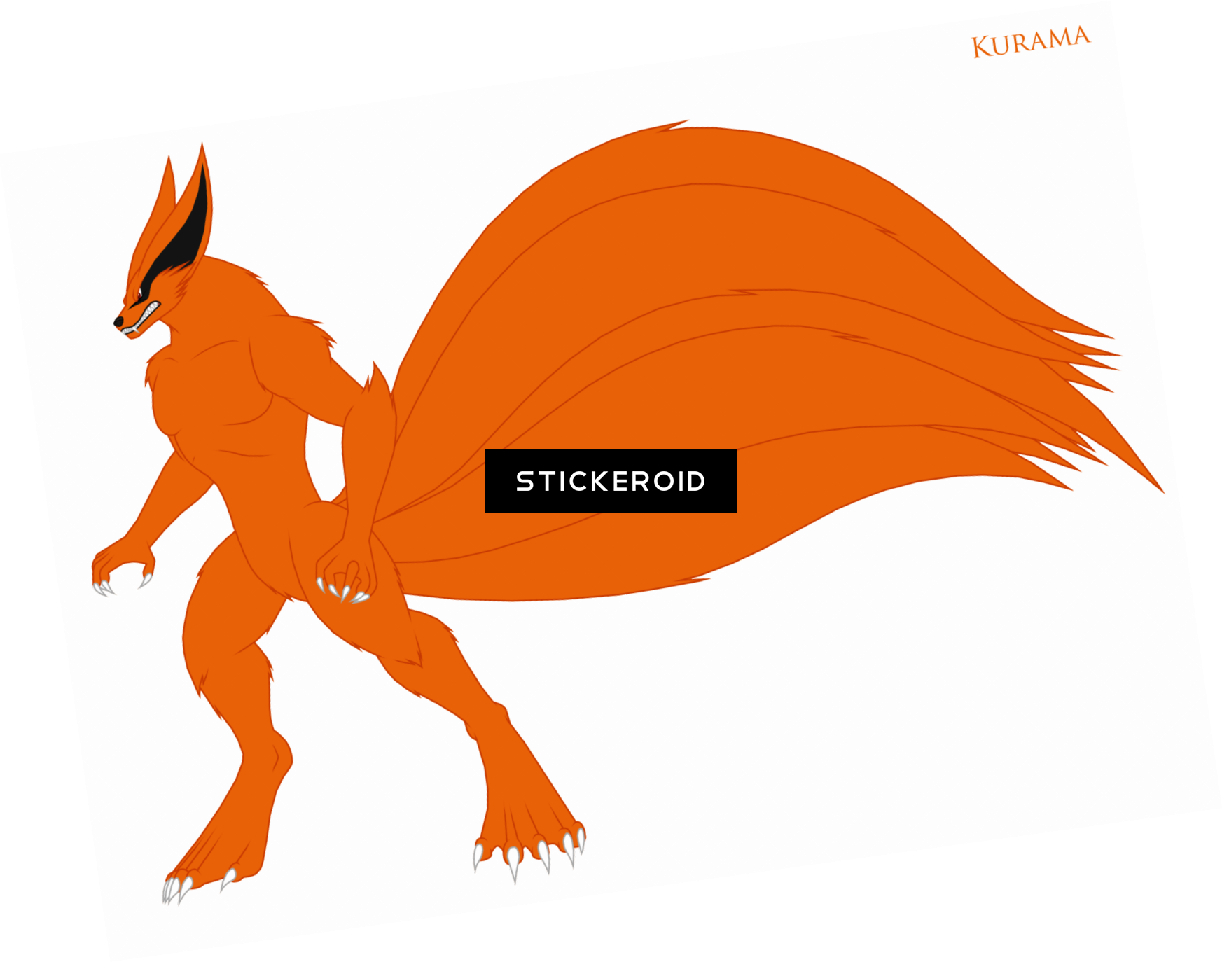 Kurama Characters Fictional Naruto - Illustration (1745x1374), Png Download