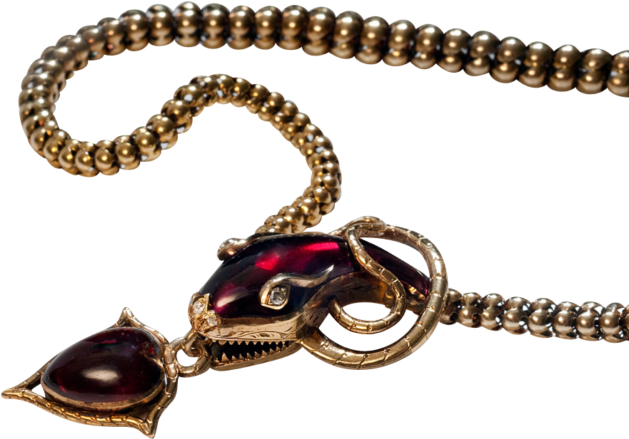 Mid 19th Century Snake Necklace (880x880), Png Download