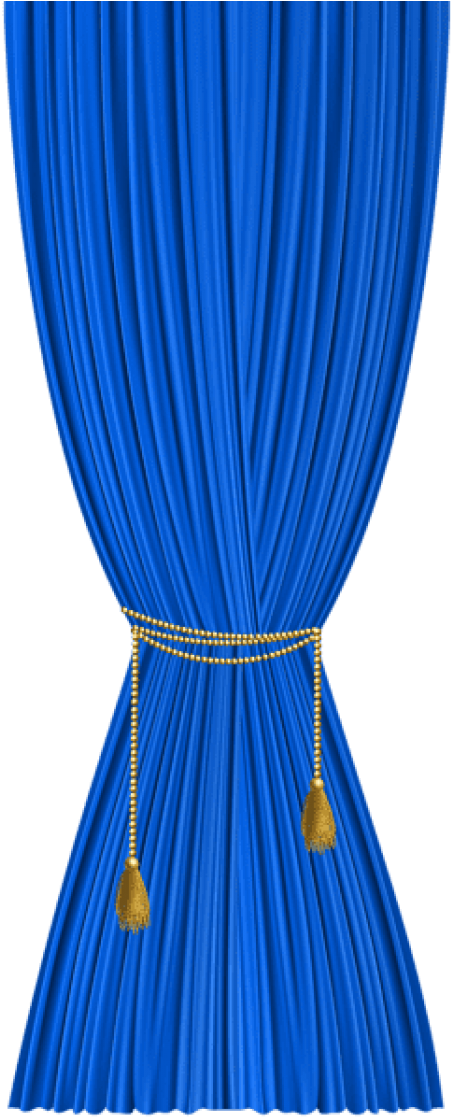 Free Png Blue Curtain Decorative Transparent Png Images - Portable Network Graphics (480x1121), Png Download