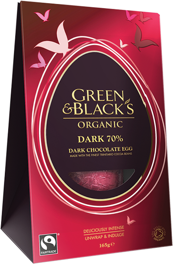 G&b's Organic Med Dark Egg - Green And Blacks Organic 85 Percent Dark Chocolate (1200x1200), Png Download