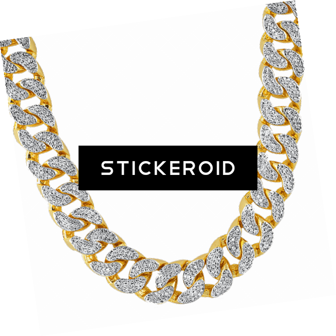 Thug Life Gold Chain Diamonds - Buy Gold Cuban Chain India (676x676), Png Download