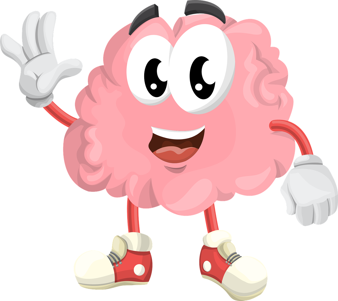 Strive To Be More Social - Brain Cartoon No Background (1280x1141), Png Download