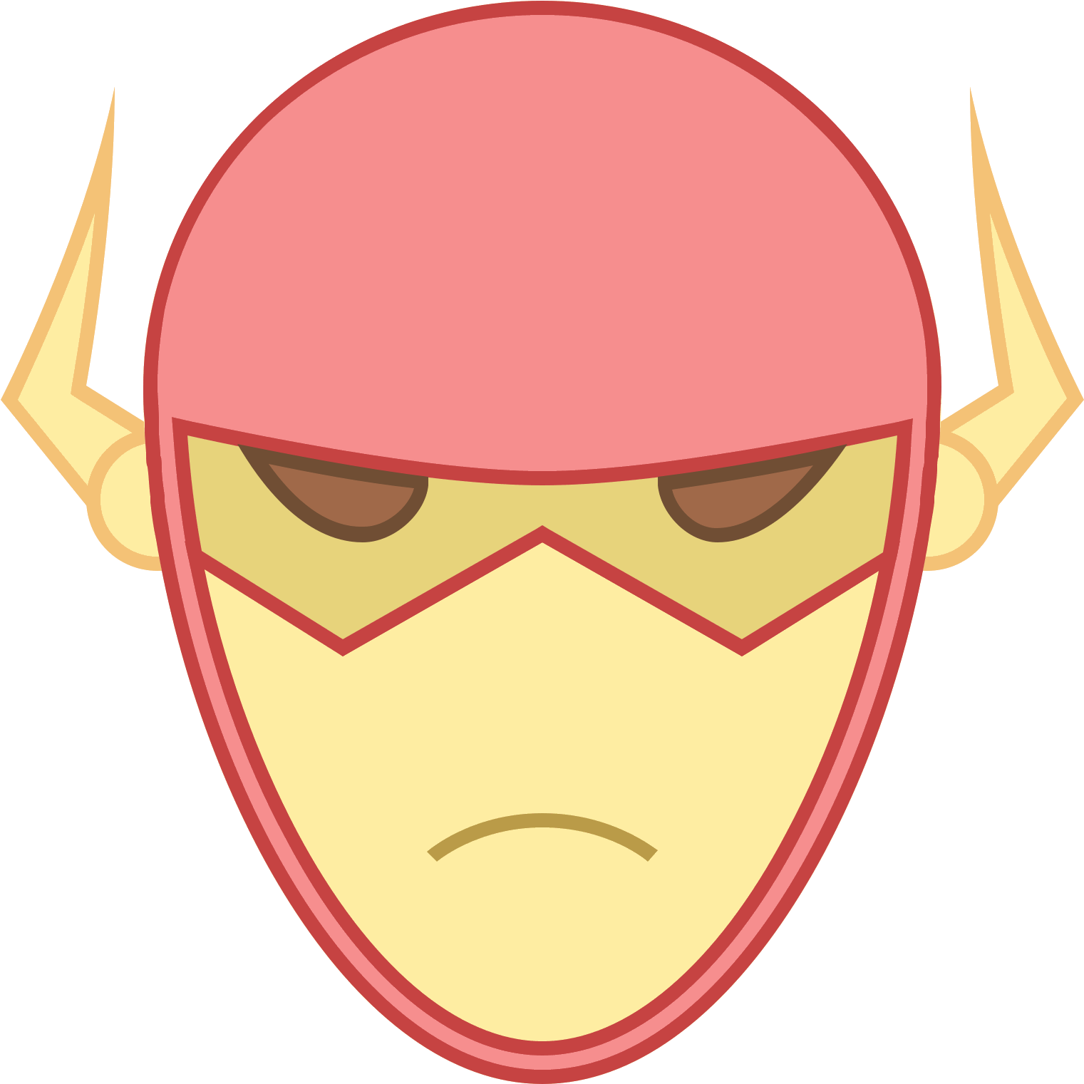 The Flash Head Icon - Flash Head Transparent (1600x1600), Png Download