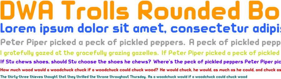 Dwa Rounded Bold - Dwa Trolls Font (900x400), Png Download