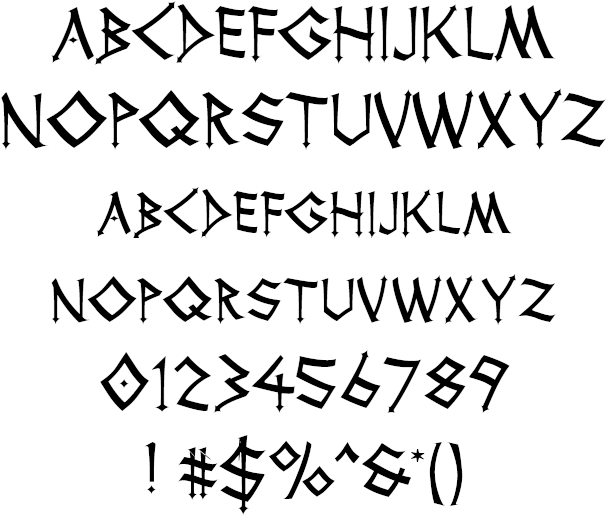 Gothic Thor Example - Thor Font (613x531), Png Download
