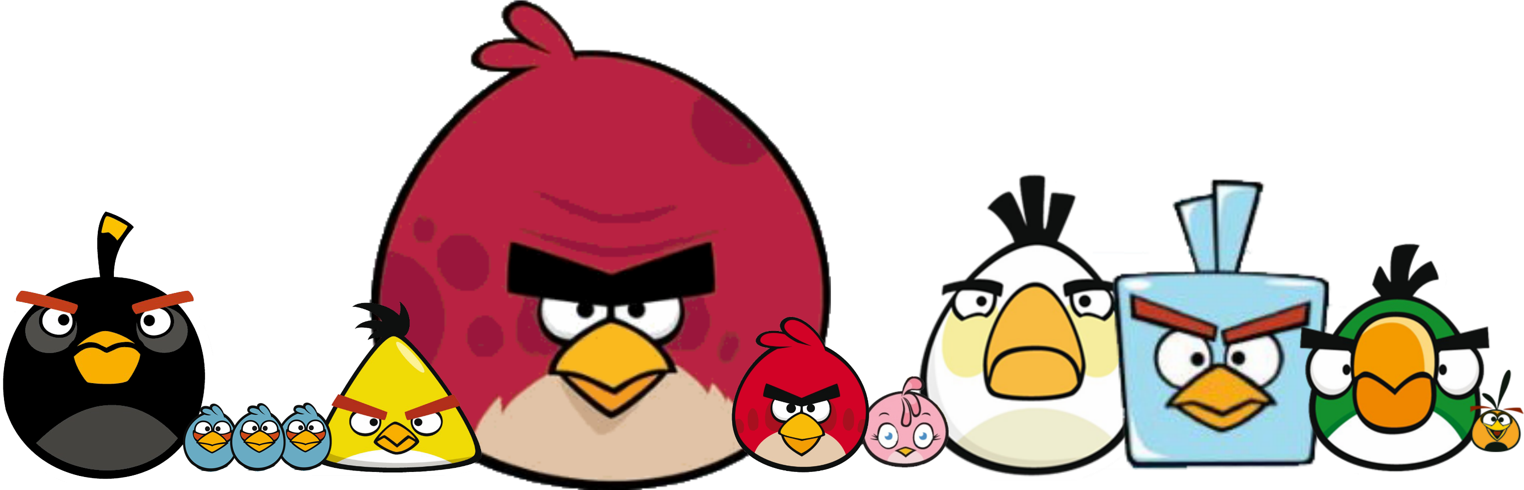 Angry Birds - Angry Birds Bomb Classic (3039x977), Png Download