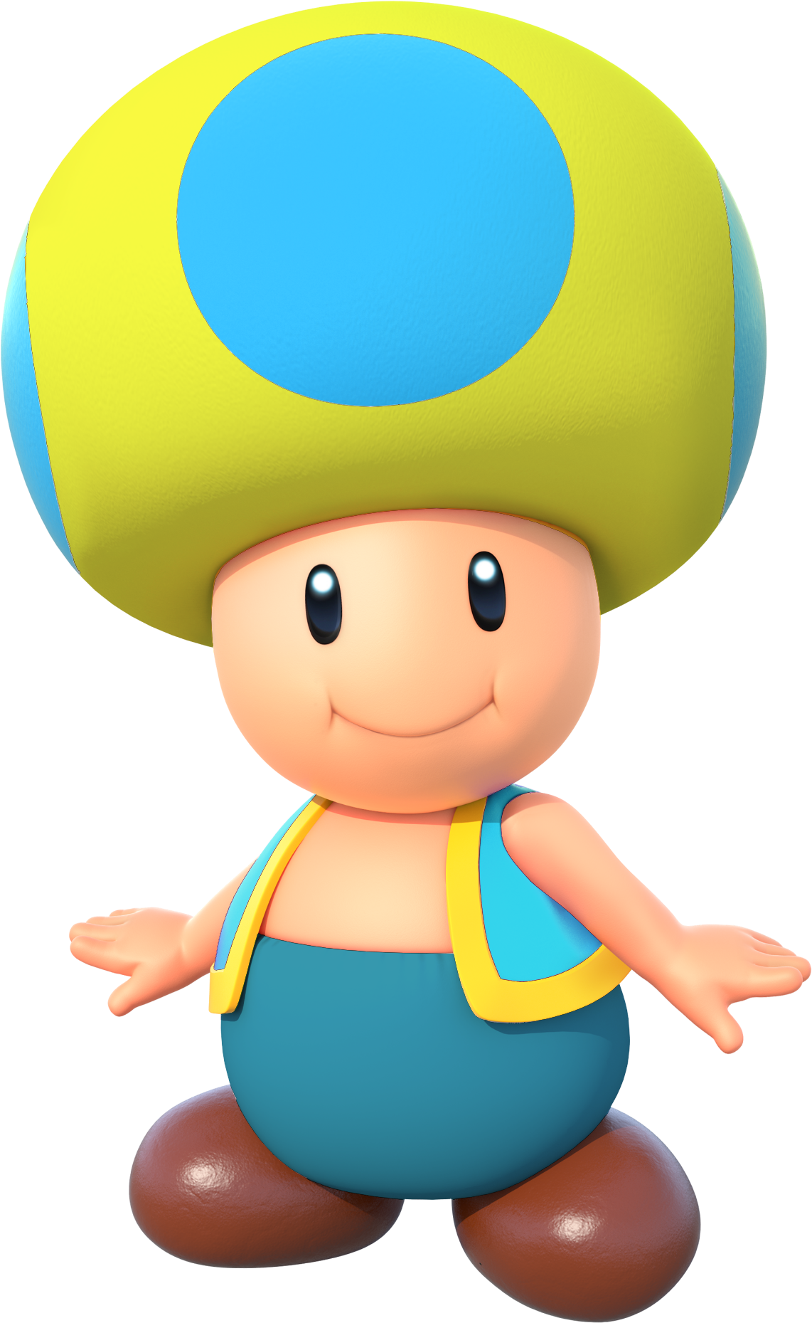 Toad Yellow Ice - Super Mario Characters Png (1222x1900), Png Download