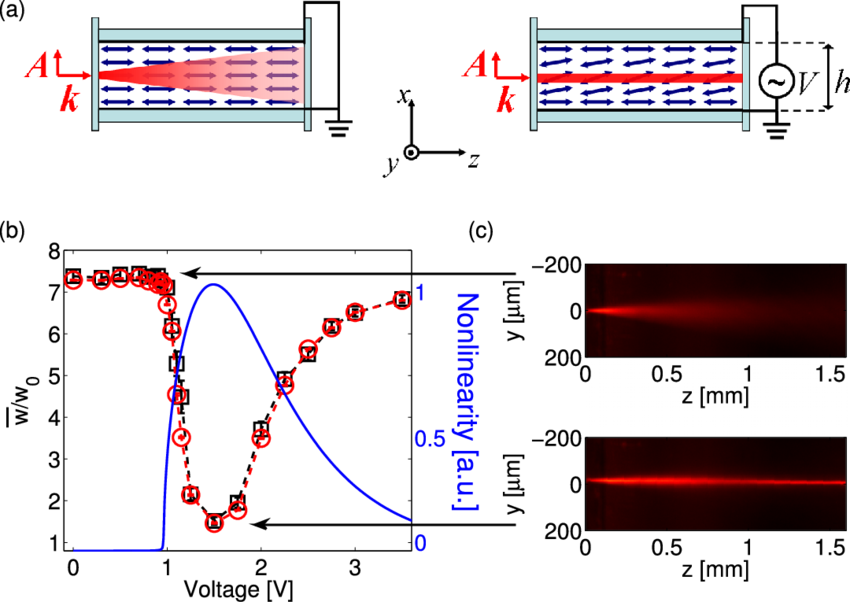 When No Voltage Is Applied, A Light Beam Of Moderate - Electric Field (850x602), Png Download