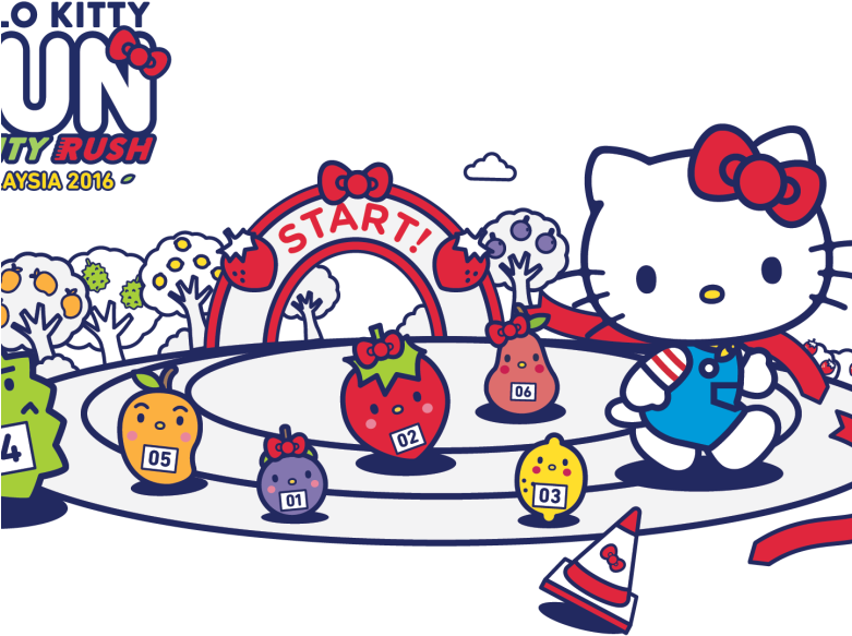 Download Ballons Clipart Hello Kitty - Hello Kitty Run Malaysia - Full ...