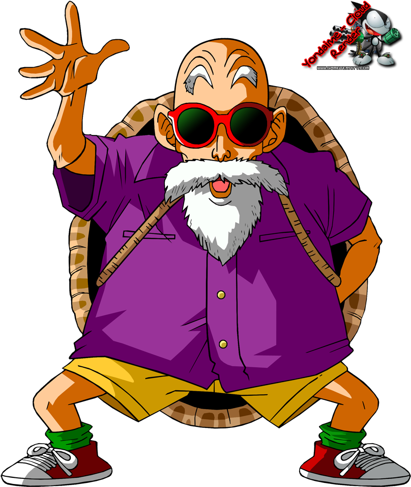 Provides Comic Relief - Master Roshi Goku Krillin Art (820x1000), Png Download
