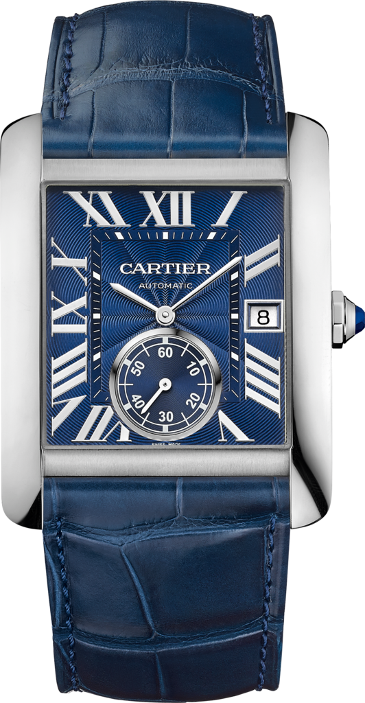 Tank Mc Watchsteel, Leather - Cartier Male Tank Mc Watch (532x1024), Png Download