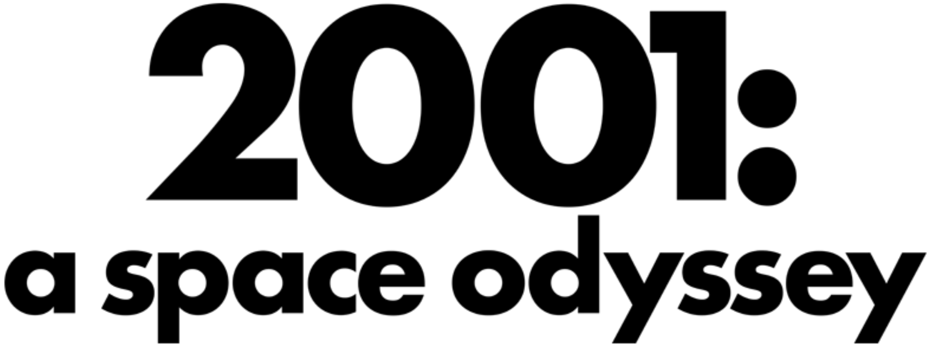 2001 A Space Odyssey Movie Black Logo - 2001 A Space Odyssey Logo (1911x743), Png Download