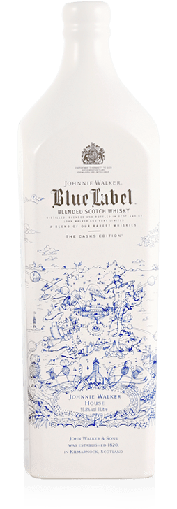 28th February - Johnnie Walker Whisky Blend Scotch Blue Label Willow (560x990), Png Download