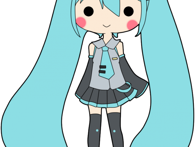 Hatsune Miku Clipart Simple - Drawing (640x480), Png Download