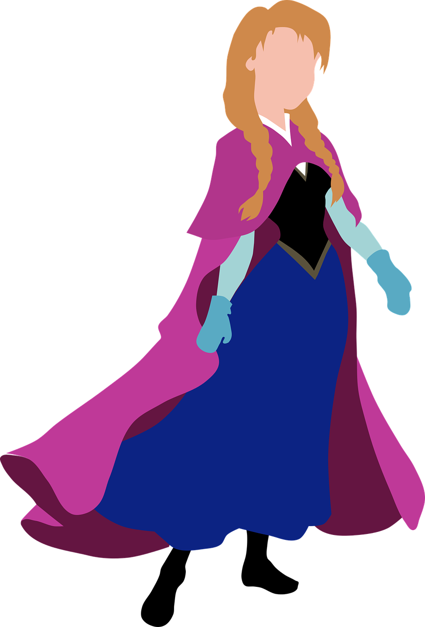 Anna Disney Princess - Cong Chua Vector (869x1280), Png Download