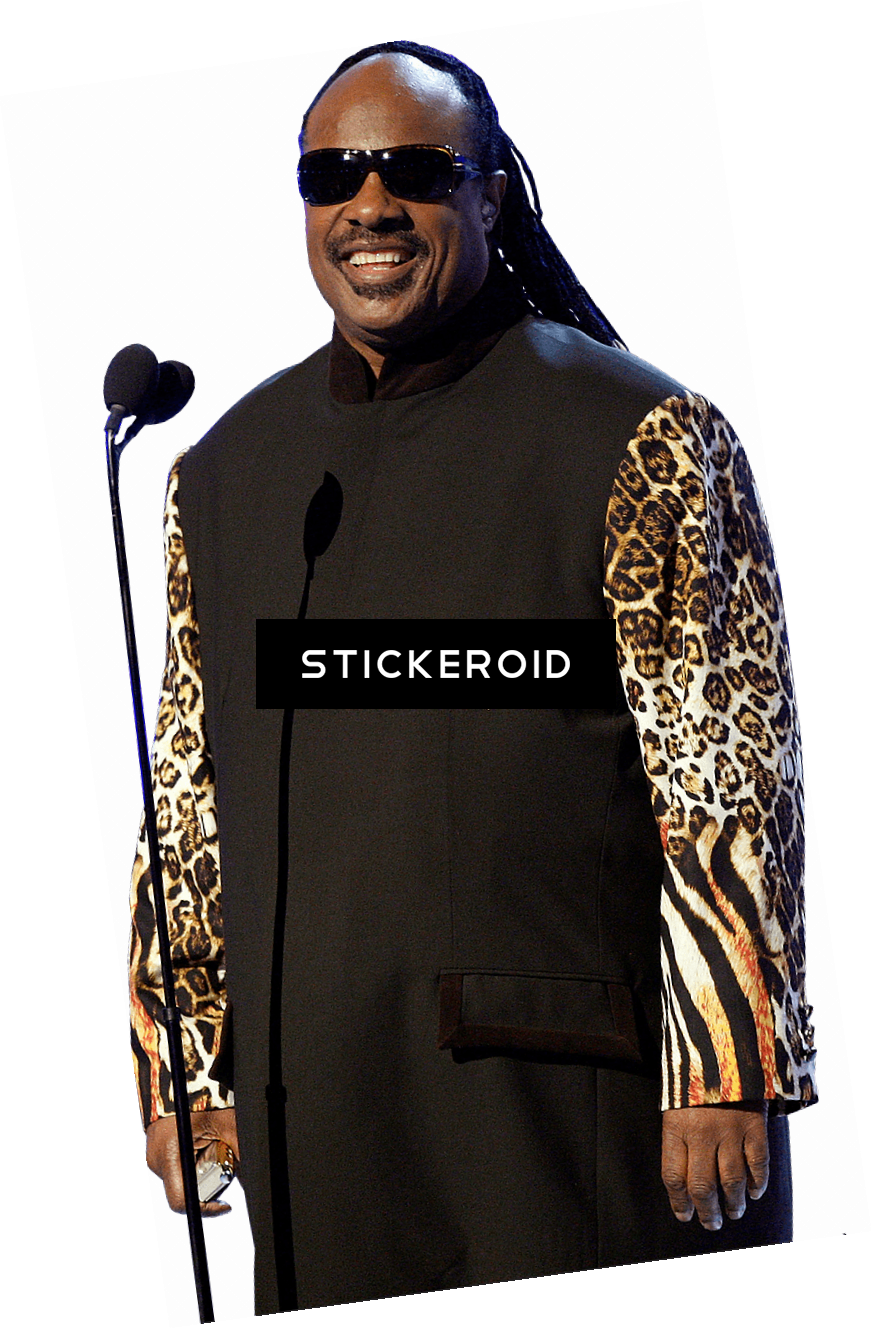Stevie Wonder Standing - Military Uniform (872x1328), Png Download