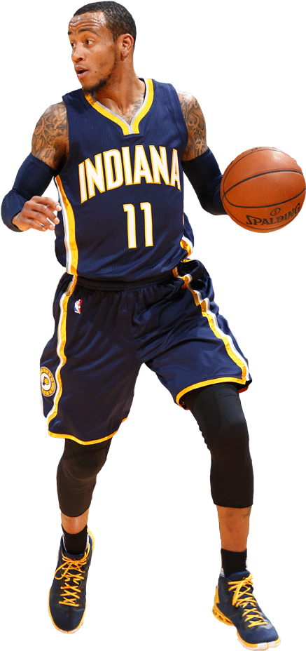 Monta Ellis - Monta Ellis Pacers Png (450x937), Png Download