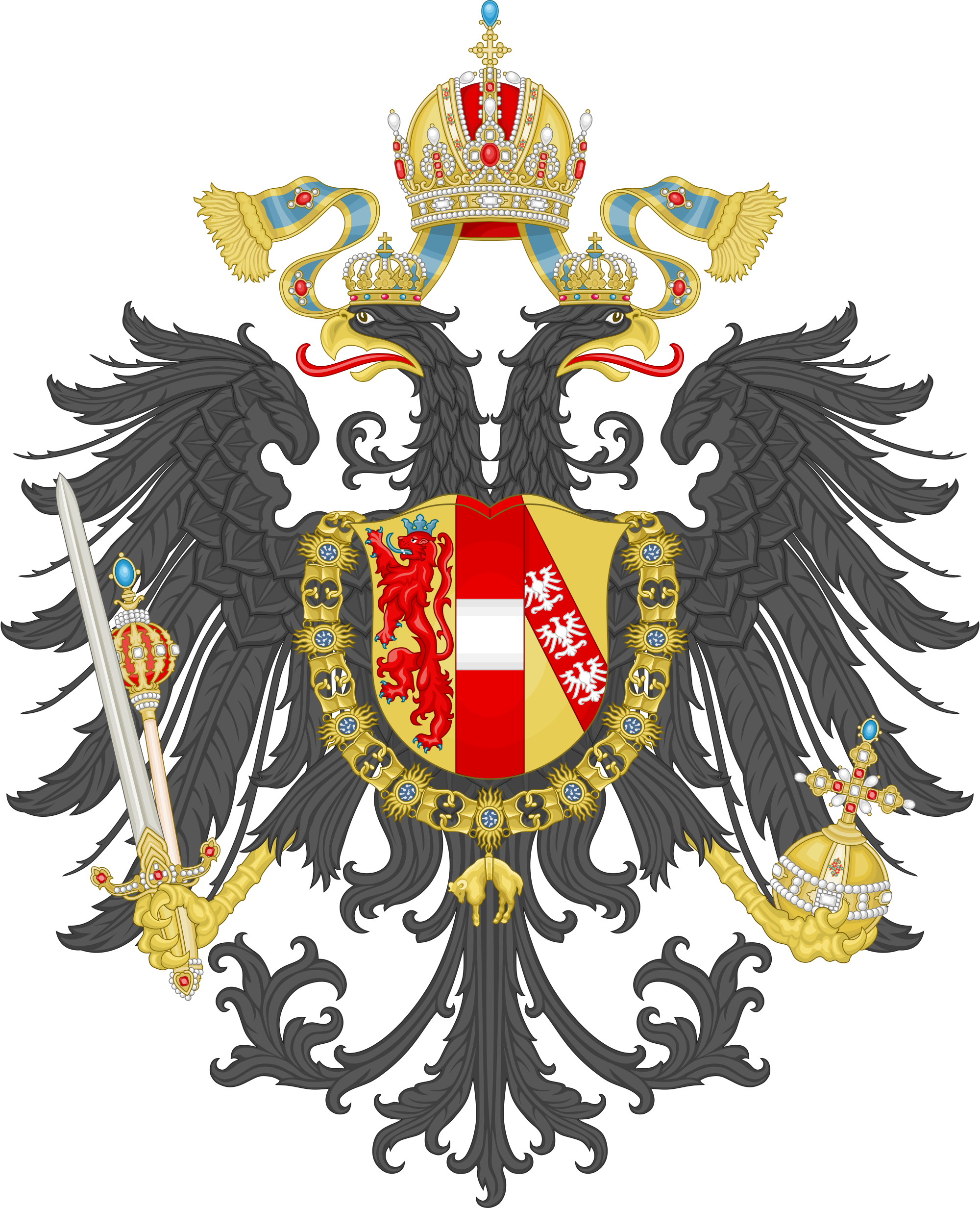 House Of Habsburg-lorraine[edit] - Austrian Empire Coat Of Arms (2000x2464), Png Download