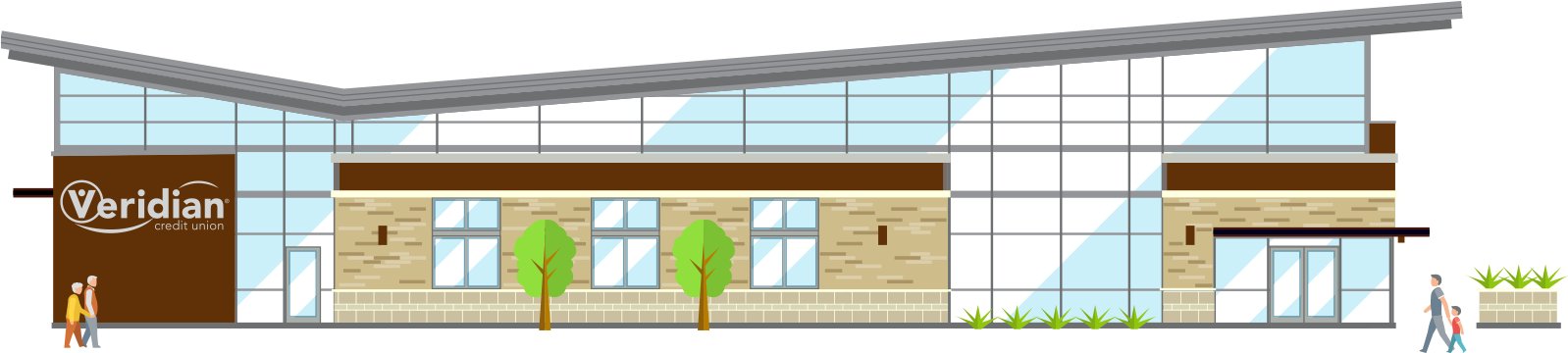 Image Of Veridian Branch - Veridian Credit Union (1608x398), Png Download