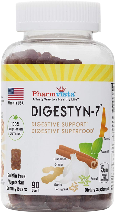 Digestyn-7 Gummy Bears - Turmeric (720x864), Png Download