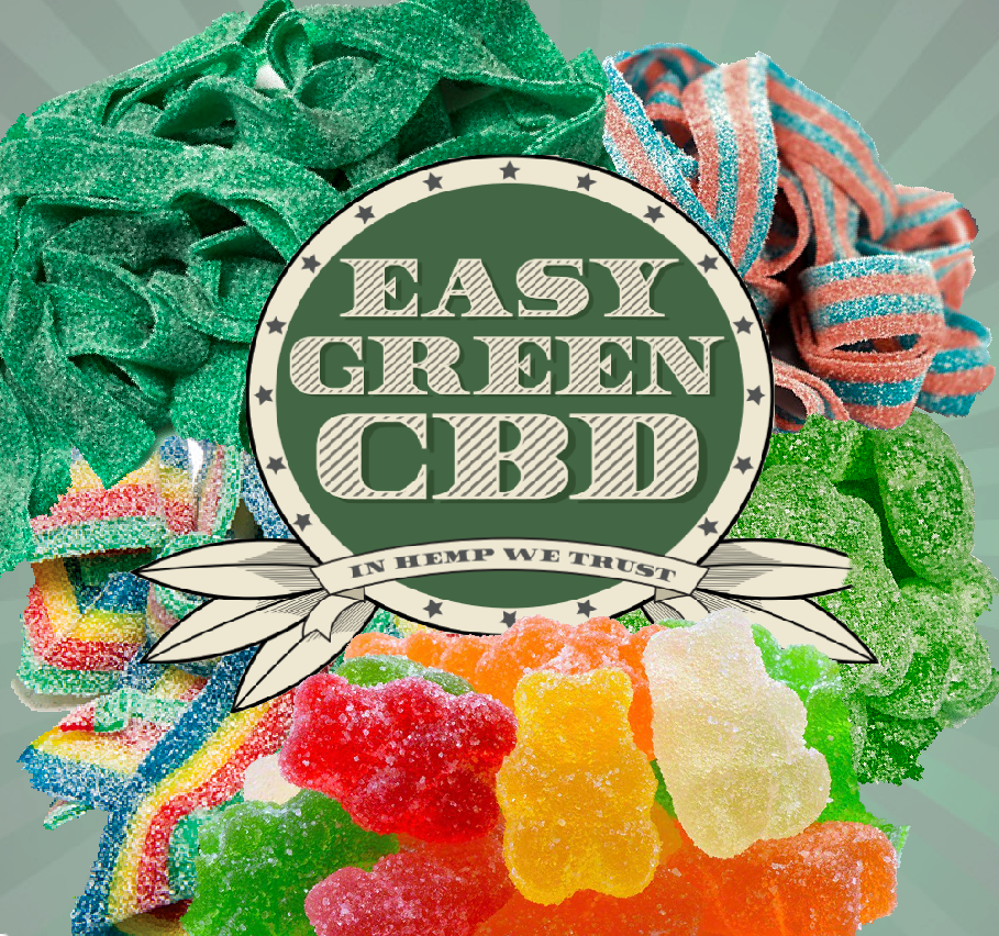 Easy Green Hemp Cbd Gummies Cbd Supply Co - Sour Gummy Bears - 1lb Bag - Bulk Sizes Available (909x852), Png Download