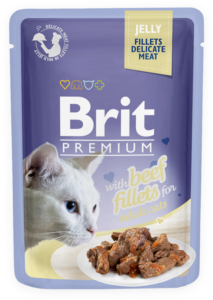 Brit Premium Cat Pouch With Beef Fillets In Jelly For - Brit Premium Cat Pouch Tuna (1200x1600), Png Download