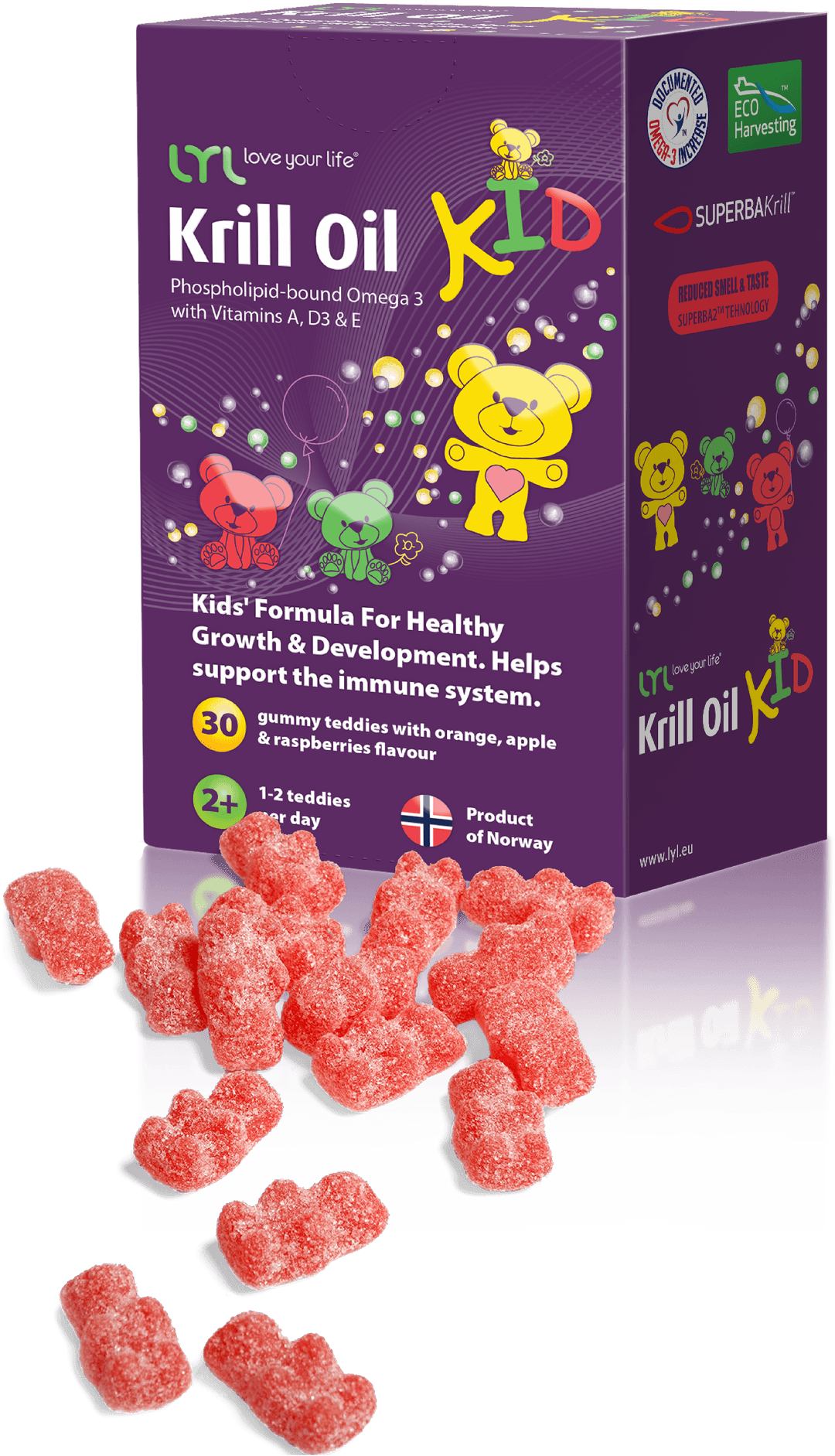 Download Lyl Krill Oil Gummy Bears Frutti Di Bosco Full Size PNG