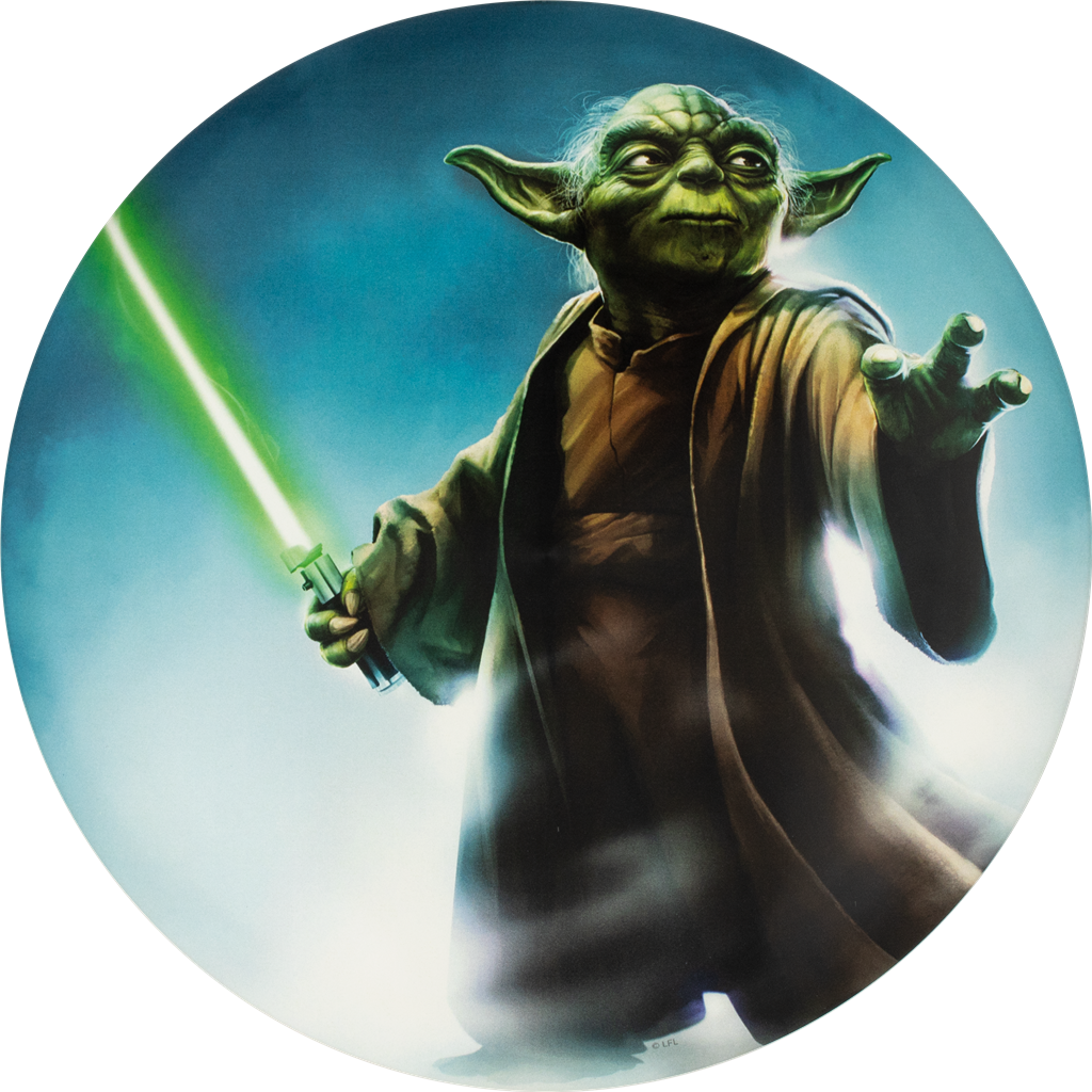 Yoda Supercolor Buzzz Golf Disc - Star Wars Saga 2018 Mini Wall [book] (1024x1024), Png Download
