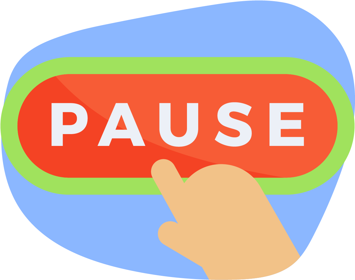 Pressing A Pause Button - Barbastro (1200x1050), Png Download