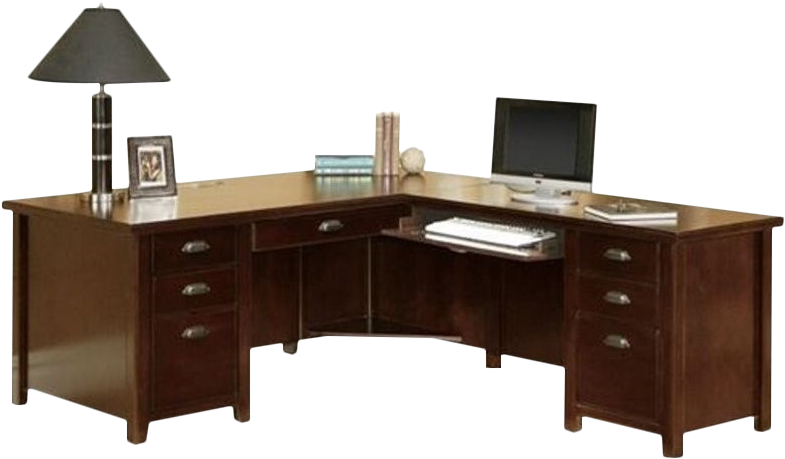 Kathy Ireland Home By Martin Tribeca Loft Cherry Rhf - Martin Home Furnishings Tribeca Loft L-shape Executive (798x798), Png Download