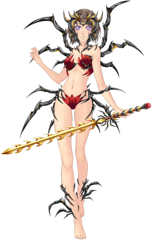 Outfit Queen Spider - Queen Spider Eldarya (585x919), Png Download
