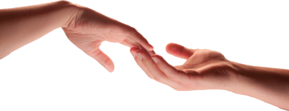 Hands Touching Png (1000x384), Png Download