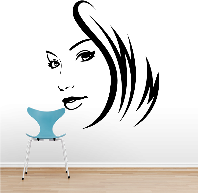 Ženski Obraz - House Rule Diy Removable Art Vinyl Quote Wall Sticker (800x800), Png Download