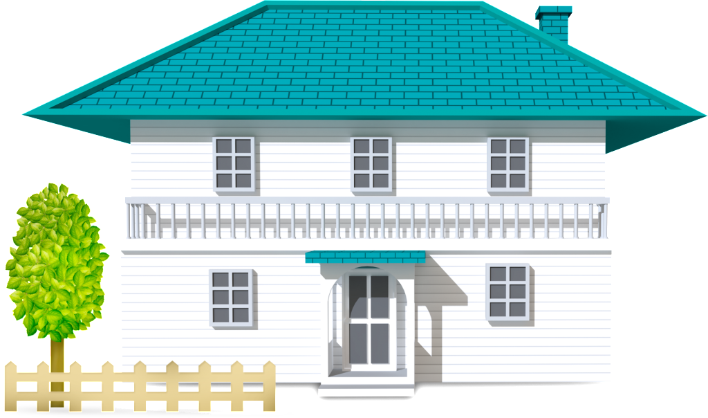 High Definition Hand Painted Cartoon House Castle Png - Cartoon Transparent Background House Png (1024x604), Png Download