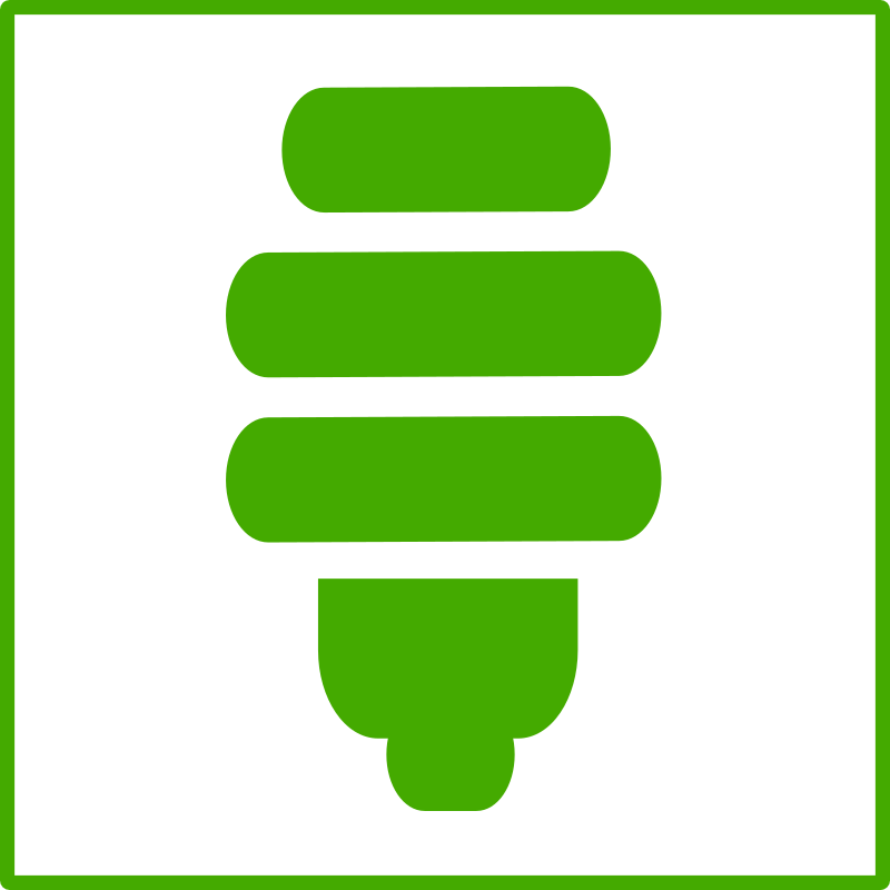 Eco Green Light Bulb Icon - Desenho Lampada Verde Png (800x800), Png Download