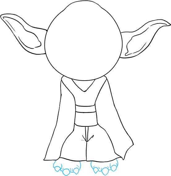 How To Draw Yoda - Cartoon Yoda (680x678), Png Download