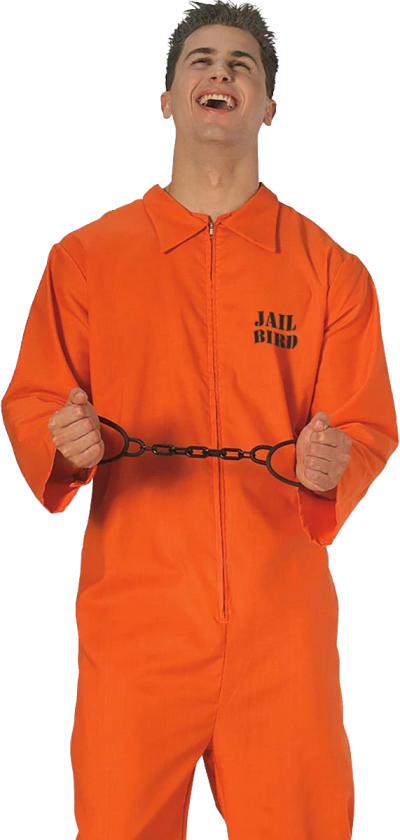 Prisoner Png, Download Png Image With Transparent Background, - Orange Jumpsuit Prisoner Mens Plus Size Costume (400x840), Png Download