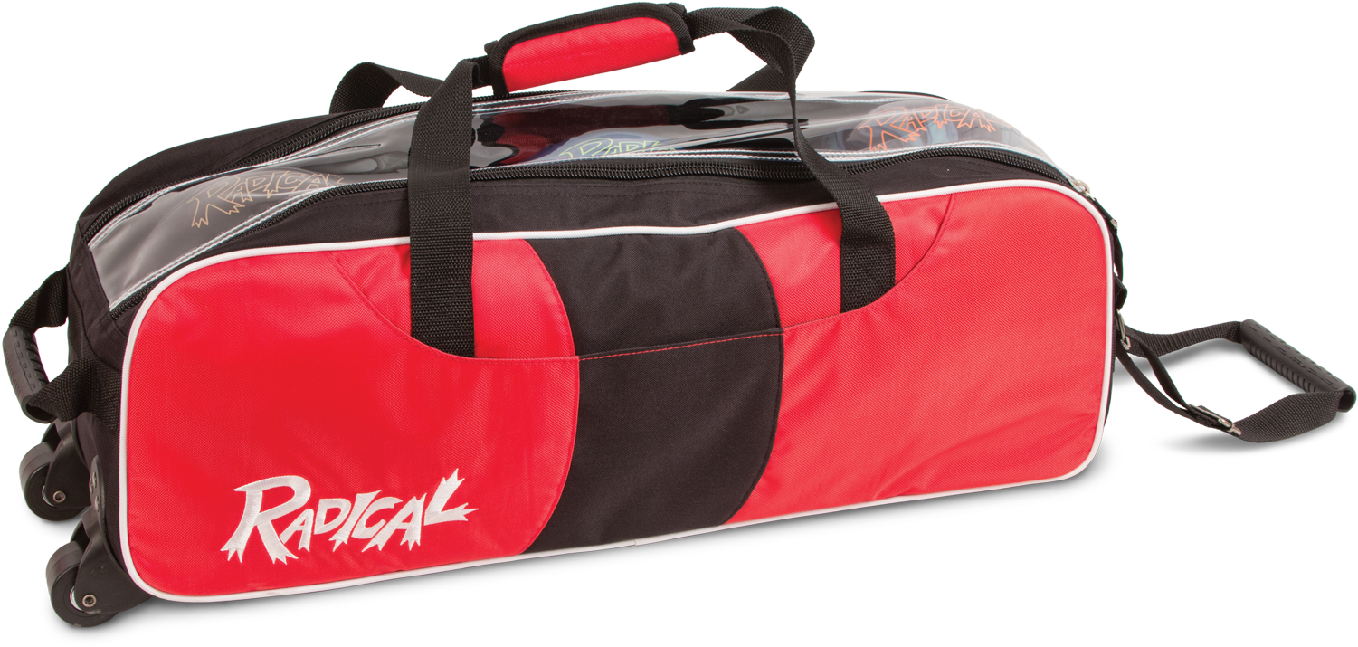 Radical Triple Tote/roller Red/black Bowling Bag (1600x1600), Png Download
