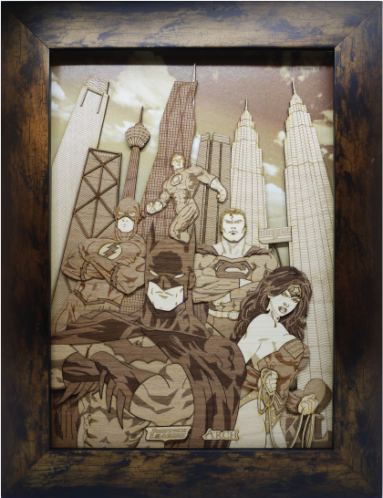 2-d Art Pieces - Justice League (601x601), Png Download