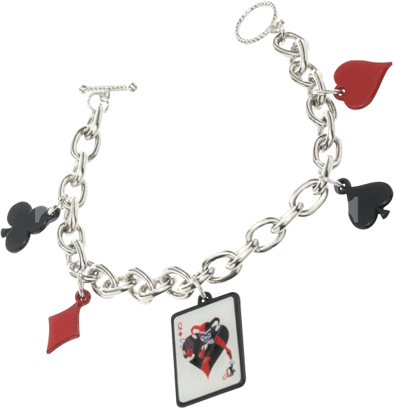 Harley Quinn Charm Bracelet - Bioworld Harley Quinn Charm Bracelet (580x580), Png Download