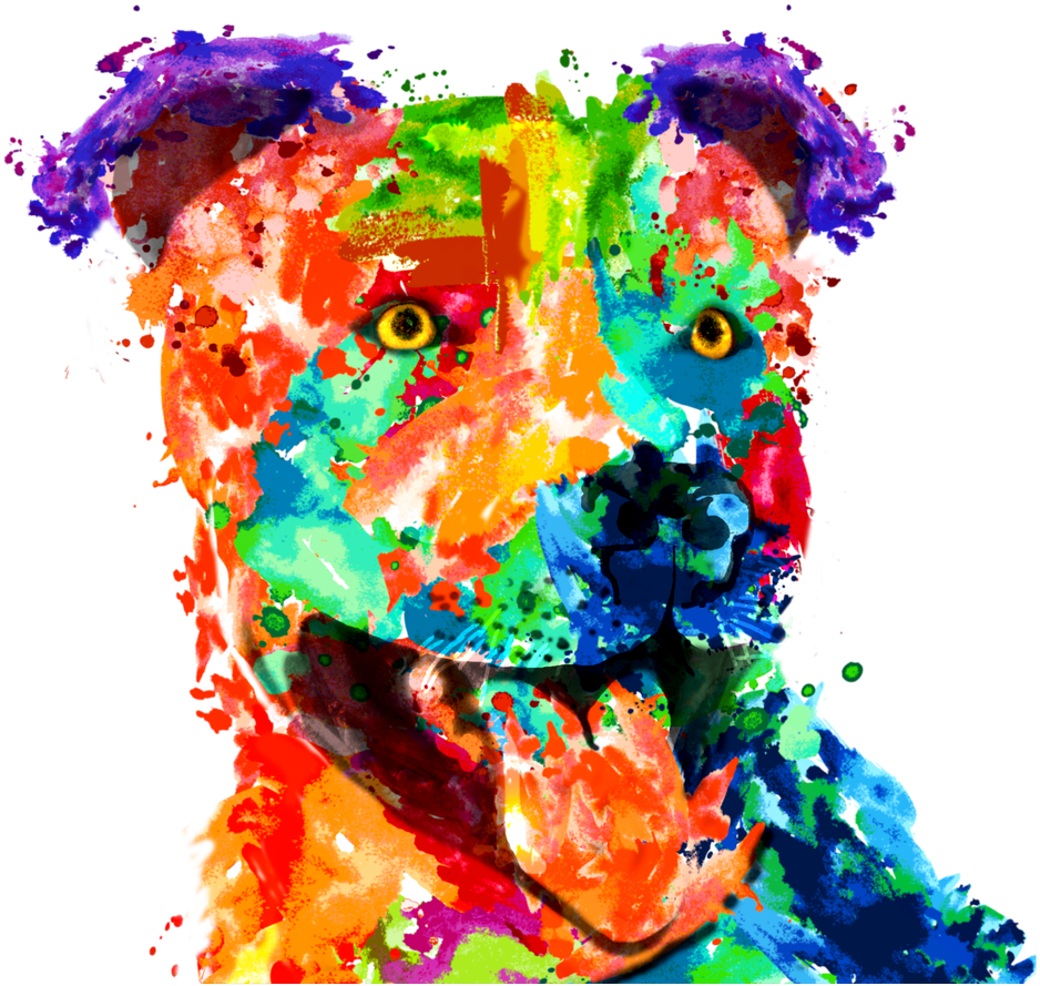 0 Replies 5 Retweets 7 Likes - Colorful Pit Bull Coffee Mug- Pit Bull Lover Gifts- (1200x1200), Png Download