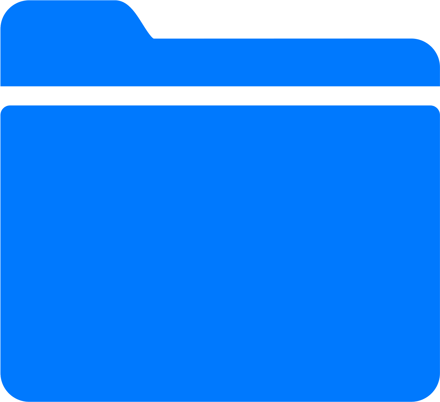 Folder Filled Icon - Cobalt Blue (1600x1600), Png Download
