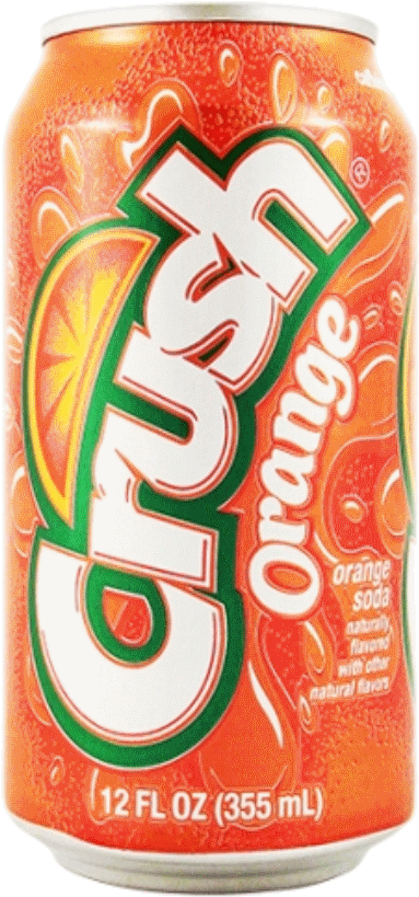 Crush Orange Soda 355 Ml Cans, 12/cs - Crush Orange Soda, 12 Fl Oz Cans, 12 Pack (850x850), Png Download