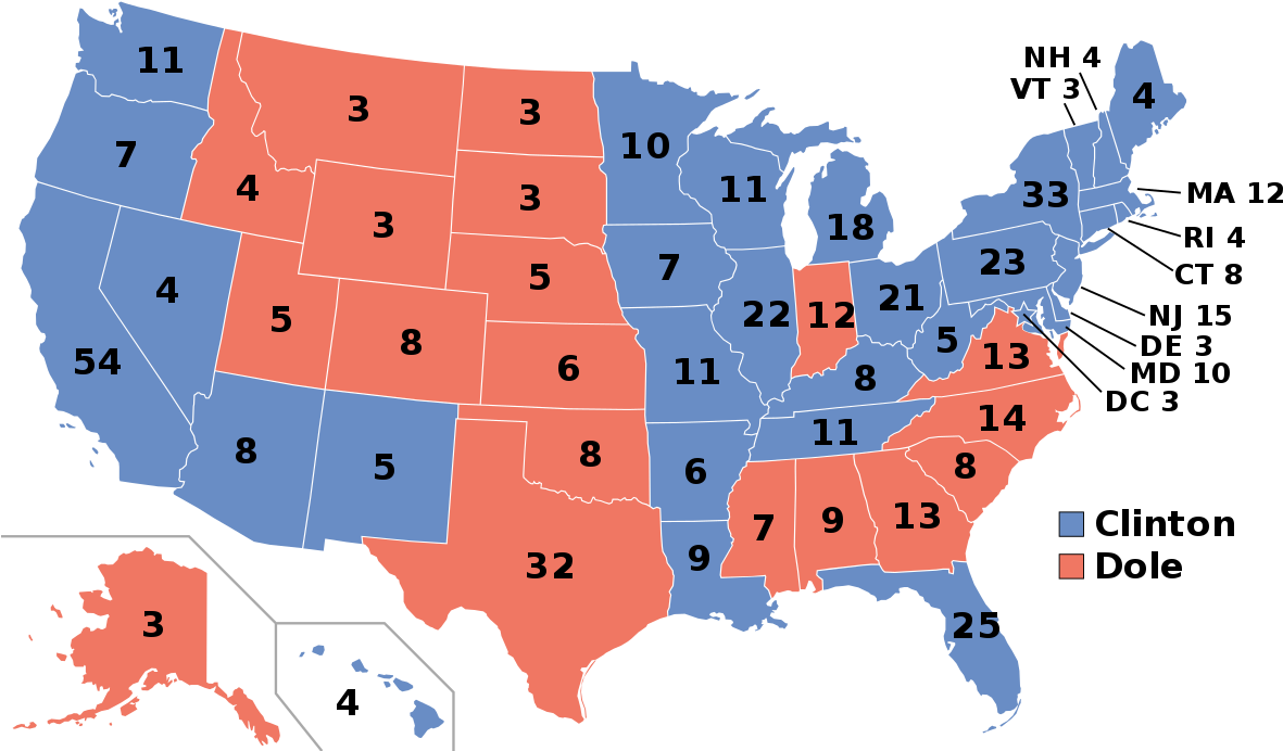 1996 Election (1200x698), Png Download