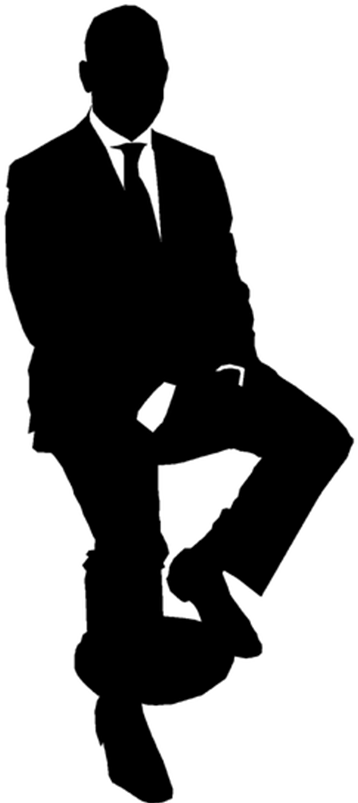 Creative Davejamessoft - Man In Suit Silhouette Png (510x815), Png Download