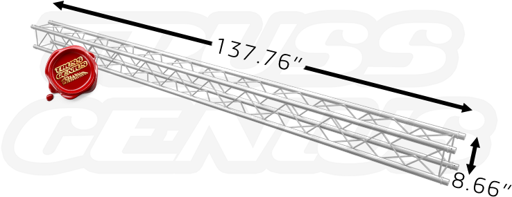 Sq-f24350 F24 Square Aluminum Truss Dimension F24350 - Thermometer (800x600), Png Download