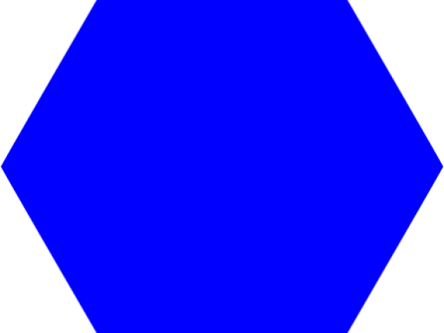 Hexagon Clipart Blue (640x480), Png Download