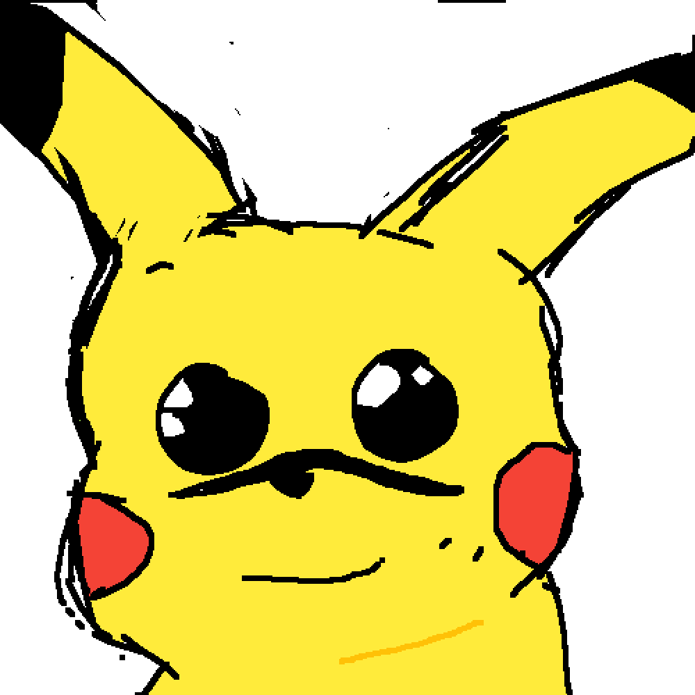 Pikachu - Cartoon (1000x1000), Png Download