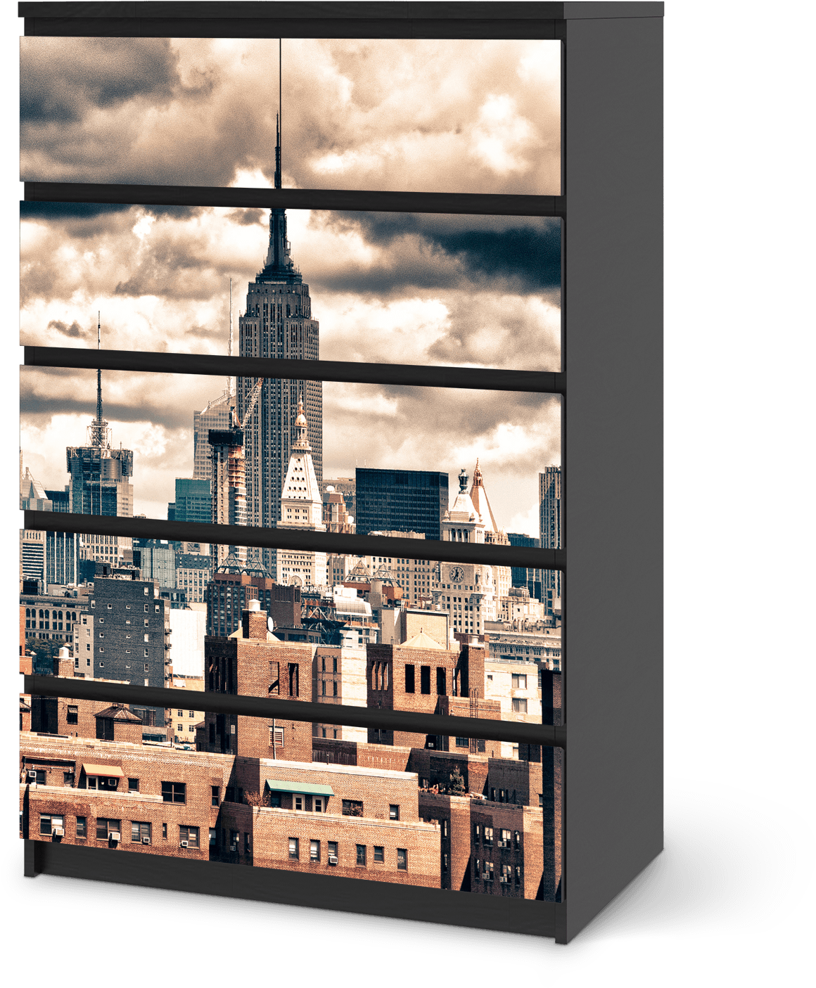 Designfolie Skyline Nyc (malm 6 Schubladen (hoch)) (1500x1500), Png Download