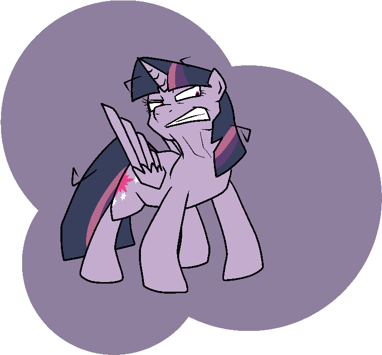 Flat Colors, Folded Wings, Mean Twilight Sparkle, Safe, - Winged Unicorn (800x800), Png Download